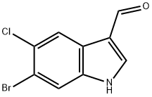 6‐bromo‐5‐chloro‐1h‐indole‐3‐carbaldehyde Struktur