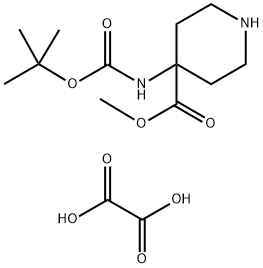 Methyl 4-((tert-butoxycarbonyl)amino)piperidine-4-carboxylate oxalate(2:1) Struktur