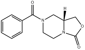 (R)-7-benzoyltetrahydro-1H-oxazolo[3,4-a]pyrazin-3(5H)-one Struktur