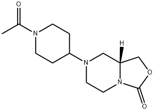 (R)-7-(1-acetylpiperidin-4-yl)tetrahydro-1H-oxazolo[3,4-a]pyrazin-3(5H)-one Struktur