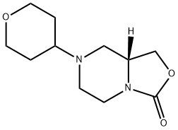 (R)-7-(tetrahydro-2H-pyran-4-yl)tetrahydro-1H-oxazolo[3,4-a]pyrazin-3(5H)-one Struktur