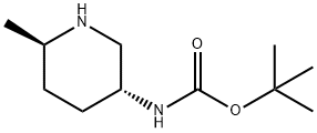 N-[(3R,6R)-6-methylpiperidin-3-yl]carbamic acid tert-butyl ester Struktur