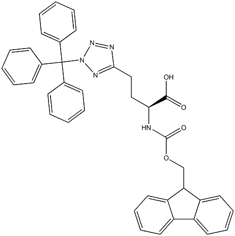 (s)-2-(fmoc-amino)-4-(2-trityl-2h-tetrazol-5-yl)butanoic acid Struktur