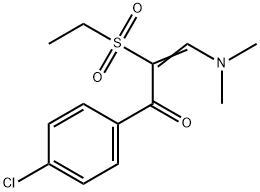 (2Z)-1-(4-chlorophenyl)-3-(dimethylamino)-2-(ethanesulfonyl)prop-2-en-1-one Struktur