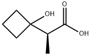 (2S)-2-(1-hydroxycyclobutyl)propanoic acid Struktur