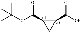 (1S,2R)-rel-2-[(tert-butoxy)carbonyl]cyclopropane-1-carboxylic acid, 202212-68-8, 結(jié)構(gòu)式