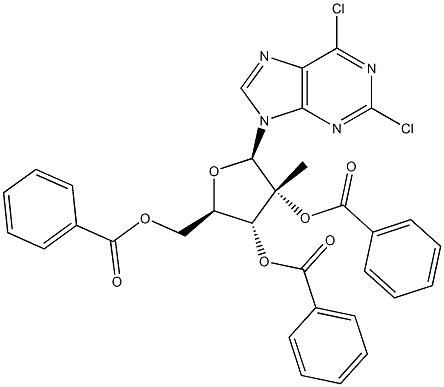 2,6-Dichloro-9-(2-C-Methyl-2,3,5-tri-O-benzoyl-β-D-ribofuranosyl)purine