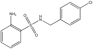 2-amino-N-[(4-chlorophenyl)methyl]benzene-1-sulfonamide Struktur