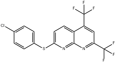 1,8-Naphthyridine,7-[(4-chlorophenyl)thio]-2,4-bis(trifluoromethyl)-(9CI) Struktur