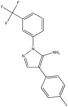 4-(4-methylphenyl)-1-[3-(trifluoromethyl)phenyl]-1H-pyrazol-5-amine Struktur