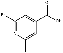 2-BroMo-6-Methylpyridin-4-carboxylic acid Struktur