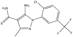 5-amino-1-[2-chloro-5-(trifluoromethyl)phenyl]-3-methyl-1H-pyrazole-4-carbothioamide Struktur