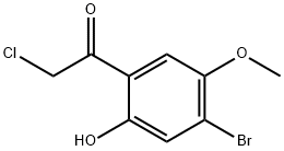 1-(4-bromo-2-hydroxy-5-methoxyphenyl)-2-chloroethan-1-one Struktur