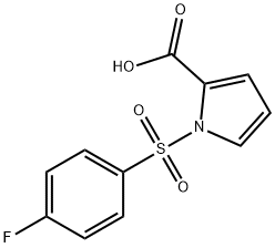 1-(4-fluorobenzenesulfonyl)-1H-pyrrole-2-carboxylic acid Struktur