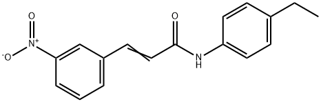 (2E)-N-(4-ethylphenyl)-3-(3-nitrophenyl)prop-2-enamide Struktur