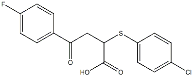 2-[(4-chlorophenyl)sulfanyl]-4-(4-fluorophenyl)-4-oxobutanoic acid Struktur