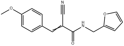 (2E)-2-cyano-N-[(furan-2-yl)methyl]-3-(4-methoxyphenyl)prop-2-enamide Struktur