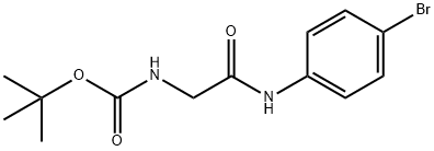 tert-butyl N-{[(4-bromophenyl)carbamoyl]methyl}carbamate Struktur