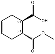 4-シクロヘキセン-1,2-二カルボン酸, 1-メチルエステル, (1R,2R)-REL- 化學構造式