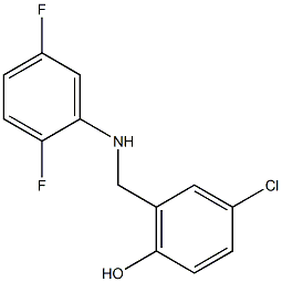 4-chloro-2-{[(2,5-difluorophenyl)amino]methyl}phenol Struktur