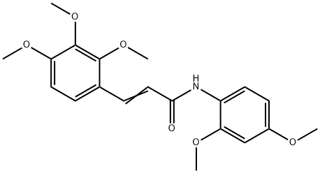 (2E)-N-(2,4-dimethoxyphenyl)-3-(2,3,4-trimethoxyphenyl)prop-2-enamide Struktur