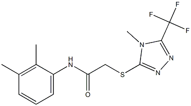 N-(2,3-dimethylphenyl)-2-{[4-methyl-5-(trifluoromethyl)-4H-1,2,4-triazol-3-yl]sulfanyl}acetamide Struktur