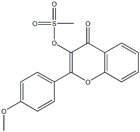 2-(4-methoxyphenyl)-4-oxo-4H-chromen-3-yl methanesulfonate Struktur