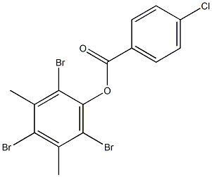 2,4,6-tribromo-3,5-dimethylphenyl 4-chlorobenzoate Struktur