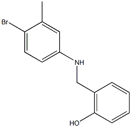 2-{[(4-bromo-3-methylphenyl)amino]methyl}phenol Struktur