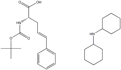 Dicyclohexylamine (S)-2-((tert-butoxycarbonyl)amino)-5-phenylpent-4-enoate Struktur