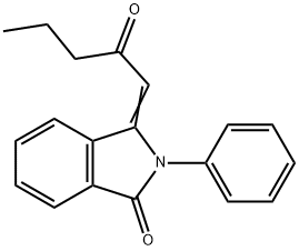 (3E)-3-(2-oxopentylidene)-2-phenyl-2,3-dihydro-1H-isoindol-1-one Struktur