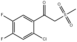 1-(2-chloro-4,5-difluorophenyl)-2-methanesulfonylethan-1-one Struktur