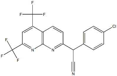 1,8-Naphthyridine-2-acetonitrile,alpha-(4-chlorophenyl)-5,7-bis(trifluoromethyl)-(9CI) Struktur