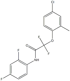 2-(4-chloro-2-methylphenoxy)-N-(2,4-difluorophenyl)-2,2-difluoroacetamide Struktur