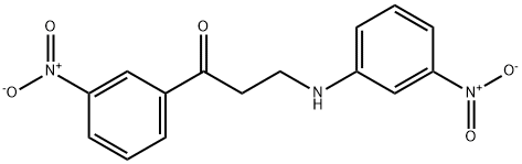 1-(3-nitrophenyl)-3-[(3-nitrophenyl)amino]propan-1-one Struktur