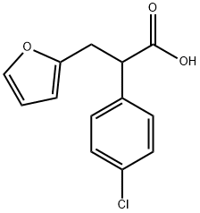 α-(p-Chlorophenyl)-2-furanpropionic acid Struktur