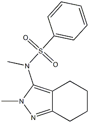 N-methyl-N-(2-methyl-4,5,6,7-tetrahydro-2H-indazol-3-yl)benzenesulfonamide Struktur