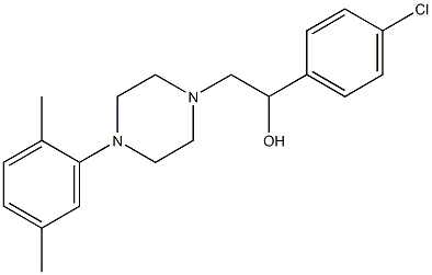 1-(4-chlorophenyl)-2-[4-(2,5-dimethylphenyl)piperazin-1-yl]ethan-1-ol Struktur