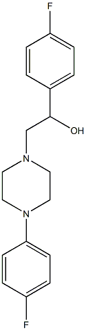 1-(4-fluorophenyl)-2-[4-(4-fluorophenyl)piperazin-1-yl]ethan-1-ol Struktur