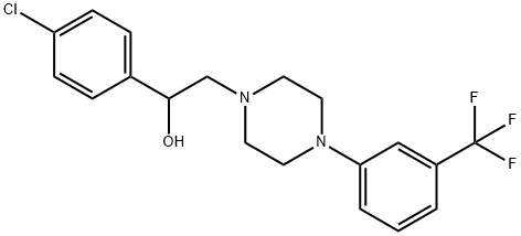 1-(4-chlorophenyl)-2-{4-[3-(trifluoromethyl)phenyl]piperazin-1-yl}ethan-1-ol Struktur