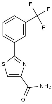 2-[3-(trifluoromethyl)phenyl]-1,3-thiazole-4-carboxamide Struktur