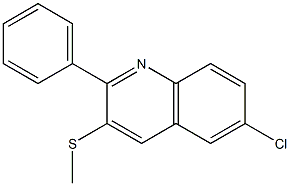 6-chloro-2-phenyl-3-quinolinyl methyl sulfide Struktur