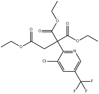 1,1,2-triethyl 1-[3-chloro-5-(trifluoromethyl)pyridin-2-yl]ethane-1,1,2-tricarboxylate Struktur