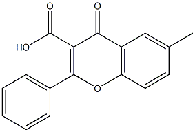 6-methyl-4-oxo-2-phenyl-4H-chromene-3-carboxylic acid Struktur