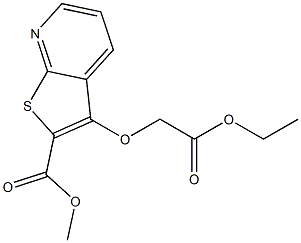 methyl 3-(2-ethoxy-2-oxoethoxy)thieno[2,3-b]pyridine-2-carboxylate Struktur