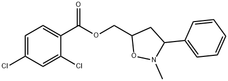 (2-methyl-3-phenyl-1,2-oxazolidin-5-yl)methyl 2,4-dichlorobenzoate Struktur