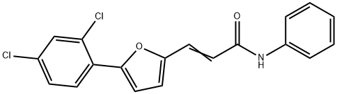 (2E)-3-[5-(2,4-dichlorophenyl)furan-2-yl]-N-phenylprop-2-enamide Struktur