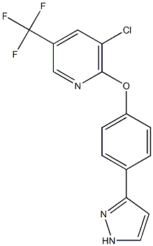 3-chloro-5-(trifluoromethyl)-2-pyridinyl 4-(1H-pyrazol-3-yl)phenyl ether Struktur