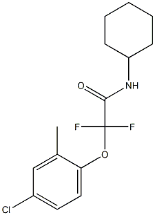 2-(4-chloro-2-methylphenoxy)-N-cyclohexyl-2,2-difluoroacetamide Struktur