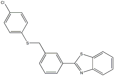 2-(3-{[(4-chlorophenyl)sulfanyl]methyl}phenyl)-1,3-benzothiazole Struktur